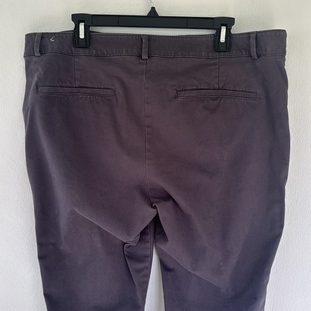 LOFT gray high rise cotton stretch skinny ankle pants size 16 - Picture 8 of 12